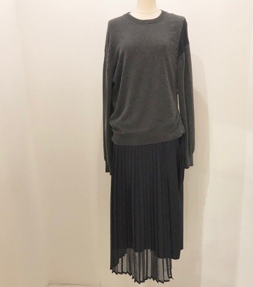 zucca ニットプリーツスカート スカート ロングスカート guide-ecoles.be