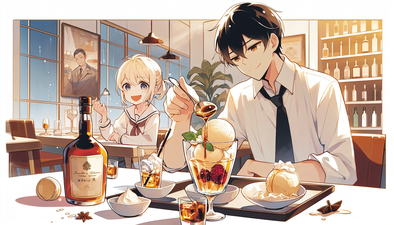 バニラアイスにラム酒を入れて食べてます。おすすめの食べ方を教えて