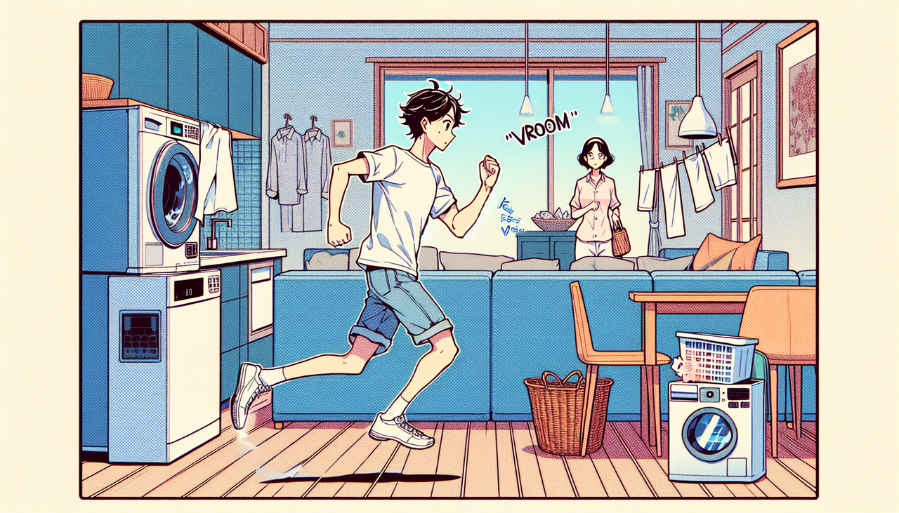 家で走る時に、「ブーン」って言うんだけど、普通？？