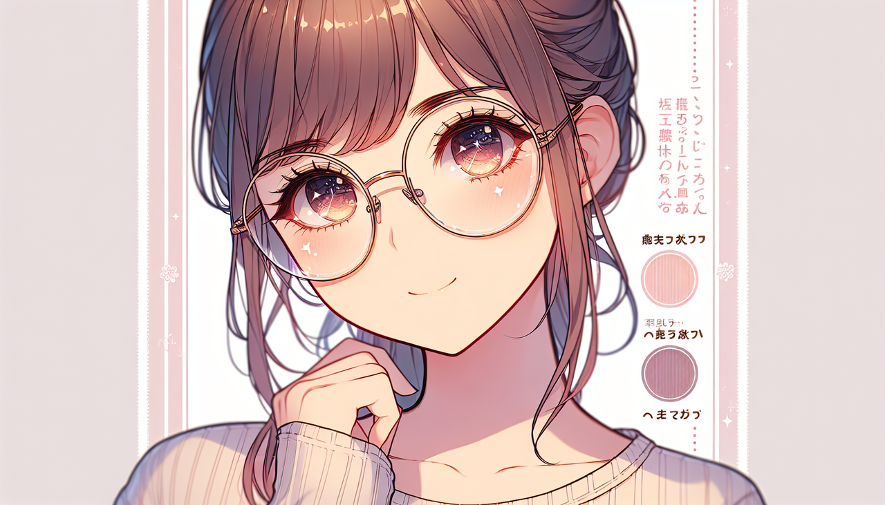 丸眼鏡(おしゃれで優しい印象を与えます、小顔効果もあり)←このメガネ