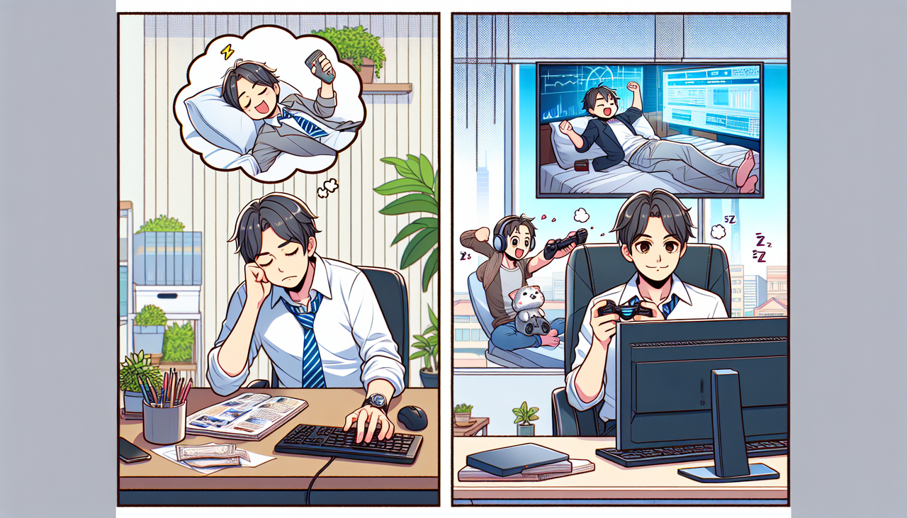 仕事中ワイ「眠い…今日は帰ったら早く寝よ…」帰宅ワイ「ヒャッハー！ゲーム！動画！インターネット！」