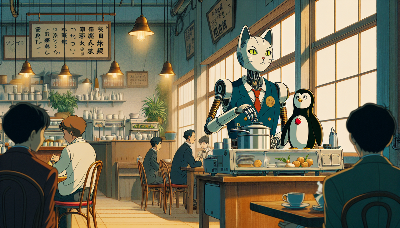 【すごい】時給92円? 飲食店の猫型配膳ロボ、次はペンギン型で高級店狙い