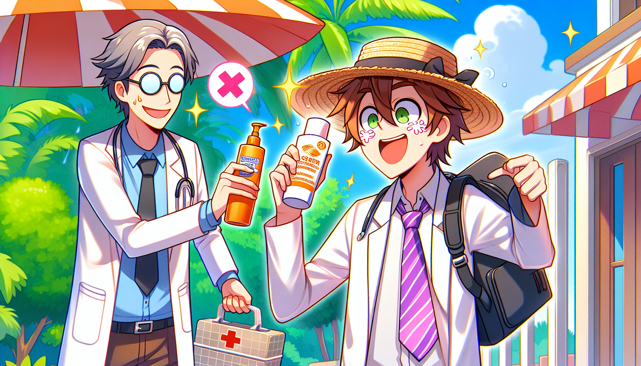 馬鹿「日焼けしないように日焼け止め塗って出かけるぞ」医者「それ意味ないから」