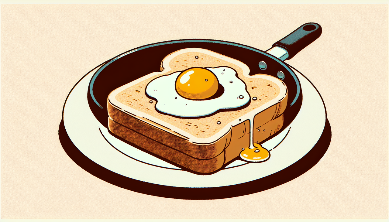 ラピュタパンって食パンの上に卵割って焼くだけ？