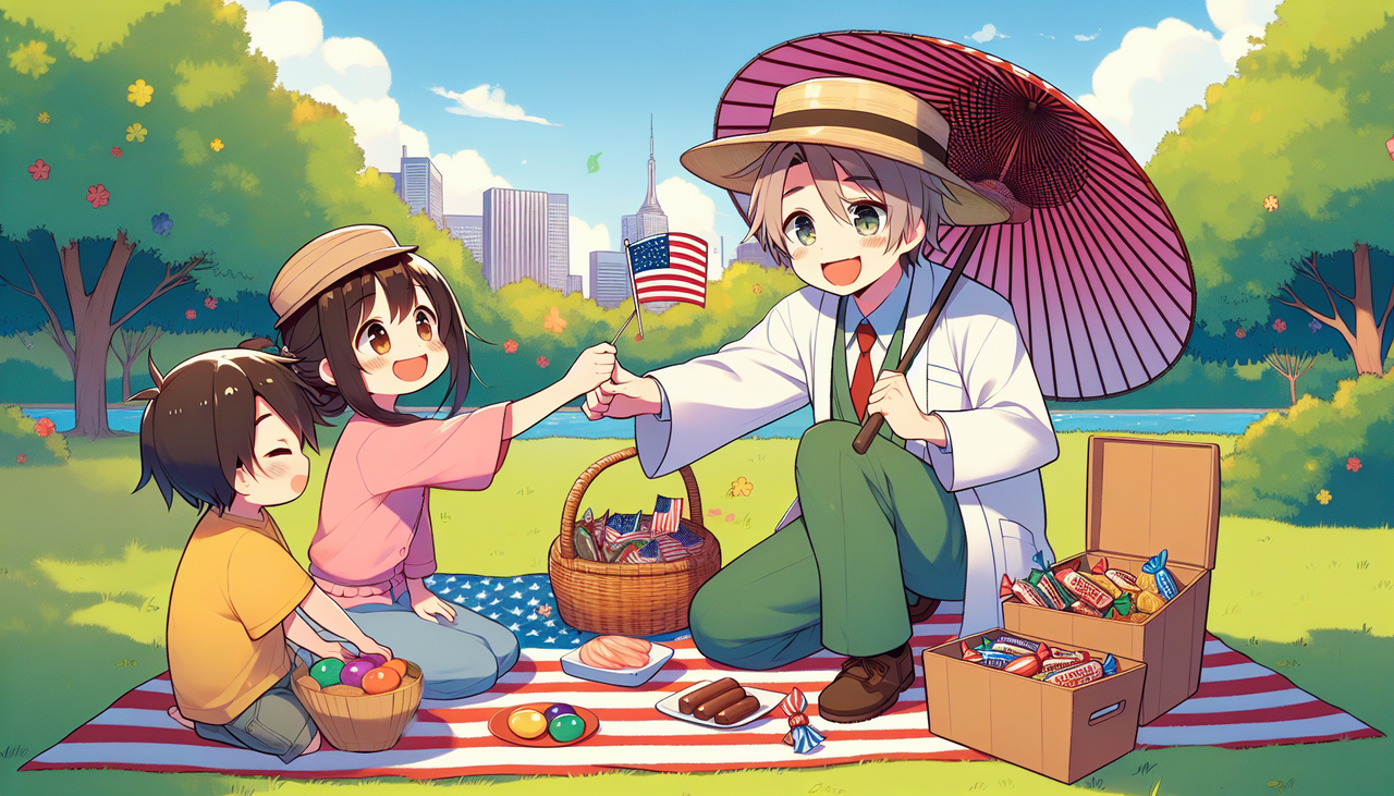 米国でピクニックしてた日本人、現地の子どもに日本で1番美味しいお菓子を提供するｗｗｗ