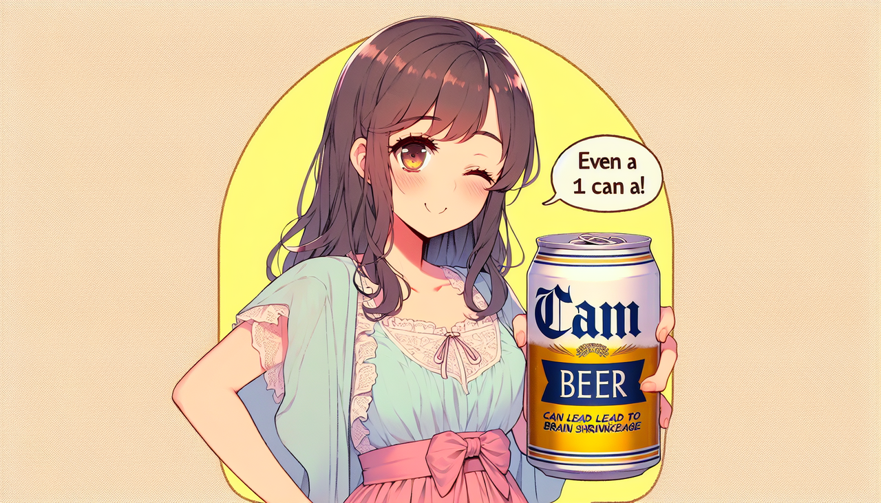 【悲報】1日缶ビール半分程度のアルコールで脳が萎縮すると判明wwww