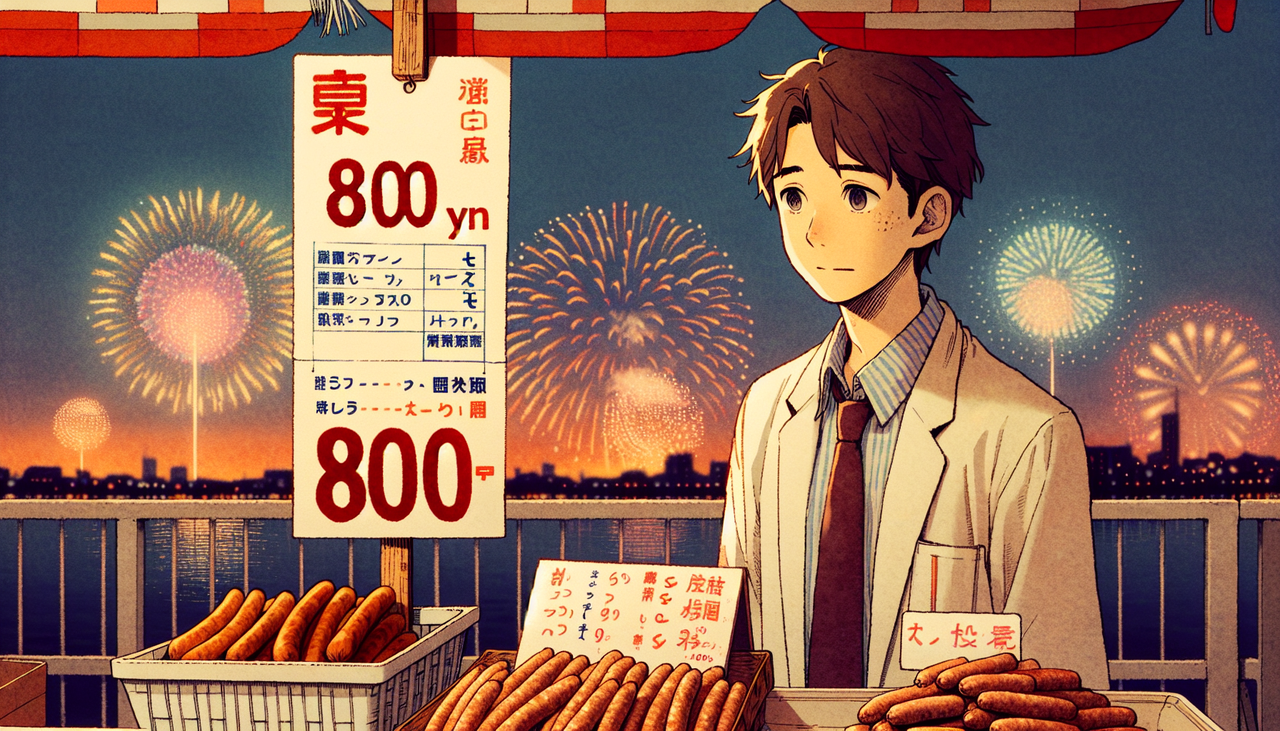 花火大会でフランクフルトが800円。店主「原材料が高騰している。ぶっちゃけ儲けはほとんどない」