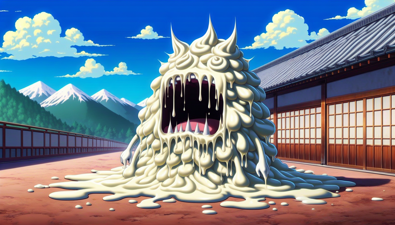 【爆誕】消費期限ギリの生クリームで理性崩壊、カロリーモンスター完成www