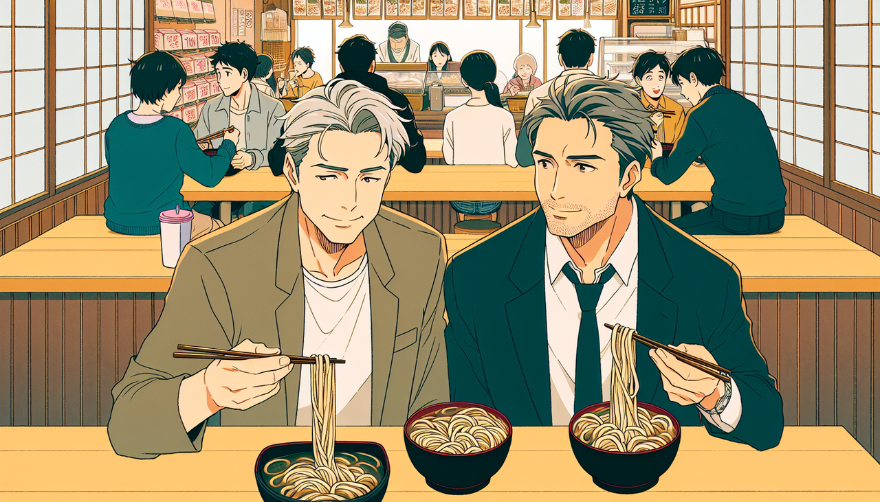 オジサン2人がうどんを食べて再生数が300万回　木村拓哉が丸亀製麺に訪れる動画が大バズりして激混み
