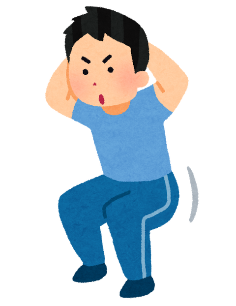 【悲報】スクワット60回したワイ、筋肉痛で事実上亡くなる