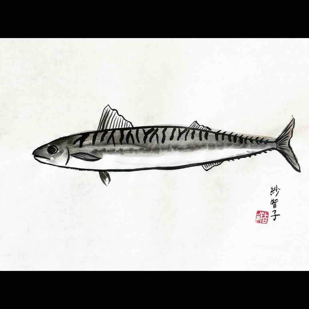 水墨画 水墨画風のかっこいい鷹 Acrylic Block by ときまれ ( koulivex