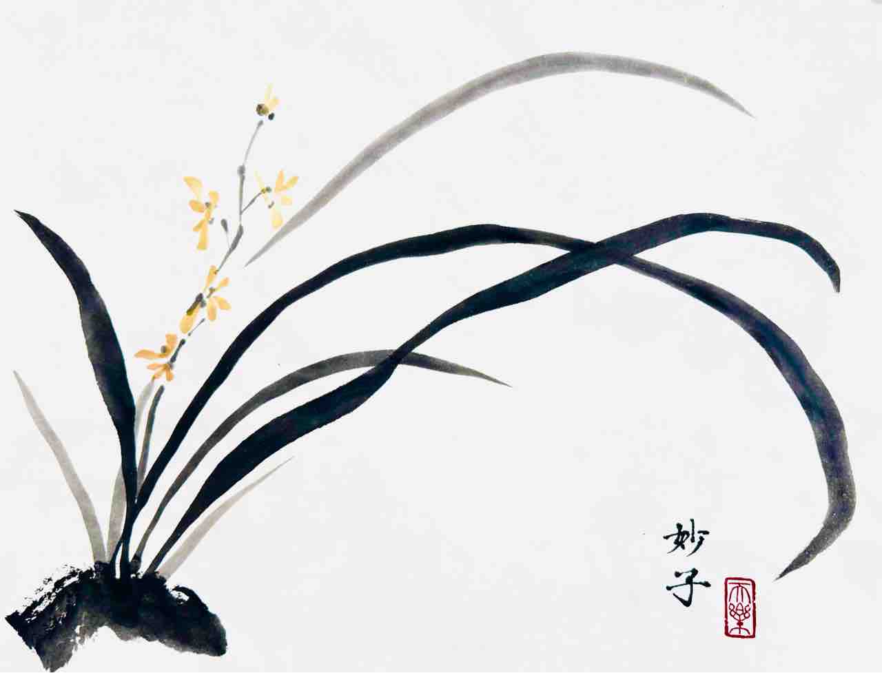 霧春の水墨画 厳つい