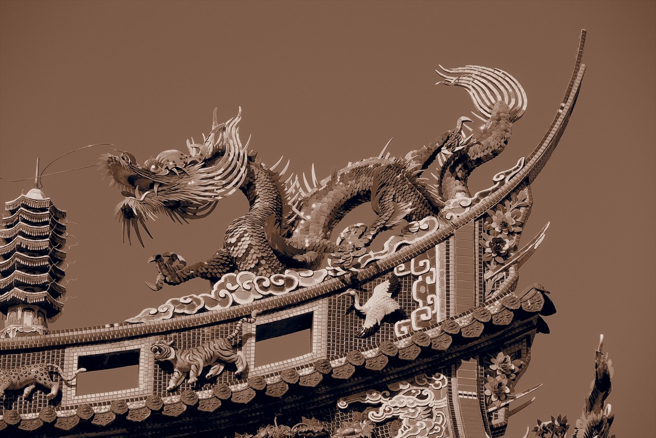 中国古美術　台湾　台南関帝朝　肉質画