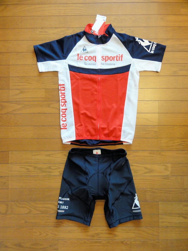 ルコック (le coq) 半袖サイクルジャージ&ショートパンツ(トリコロールカラー) : 自転車deフィットネス愛犬はな日記 ルコック (le coq) 半袖サイクルジャージ&ショートパンツ(トリコロールカラー) : 自転車deフィットネス愛犬はな日記