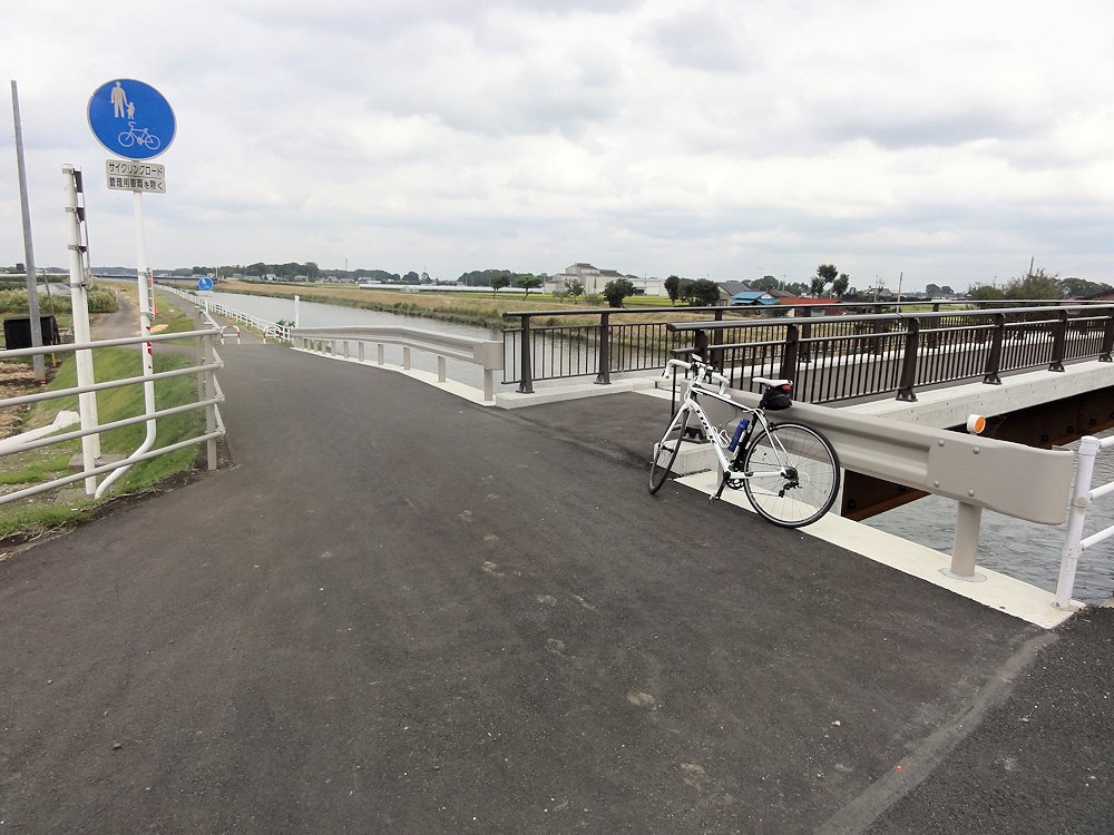 田川サイクリングロード 前半 栃木県下野市 坪山橋 北関東自動車道 自転車deフィットネス 愛犬はな日記