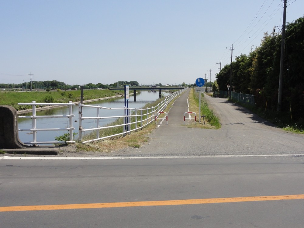 田川サイクリングロード 前半 栃木県下野市 坪山橋 北関東自動車道 自転車deフィットネス 愛犬はな日記
