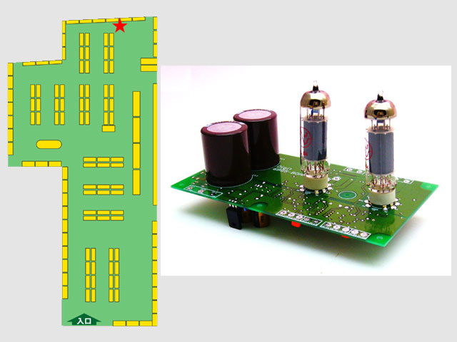 デジットオリジナル 2W+2W 6BQ5真空管アンプキット「6BQ5-KIT