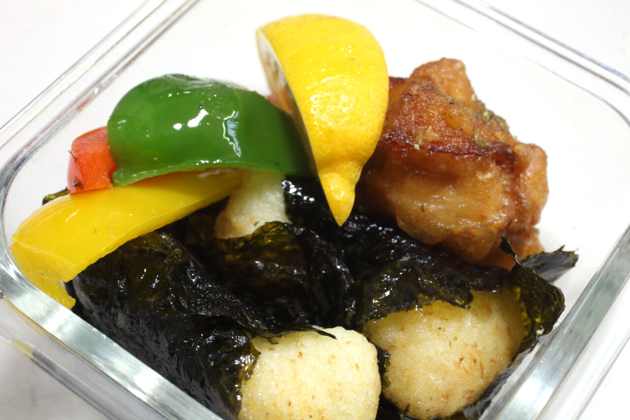 親子丼 山芋の磯辺揚げ 春雨とハムのサラダ 三浦トマト ベビーホタテと新玉ねぎのマリネ ホーレン草のゴマよごし きのこと油揚げの味噌汁 今日の弁当問題 親子丼 山芋の磯辺揚げ 春雨とハムのサラダ 三浦トマト ベビーホタテと新玉ねぎのマリネ ホーレン草のゴマよごし きのこと油揚げの味噌汁 今日の弁当問題