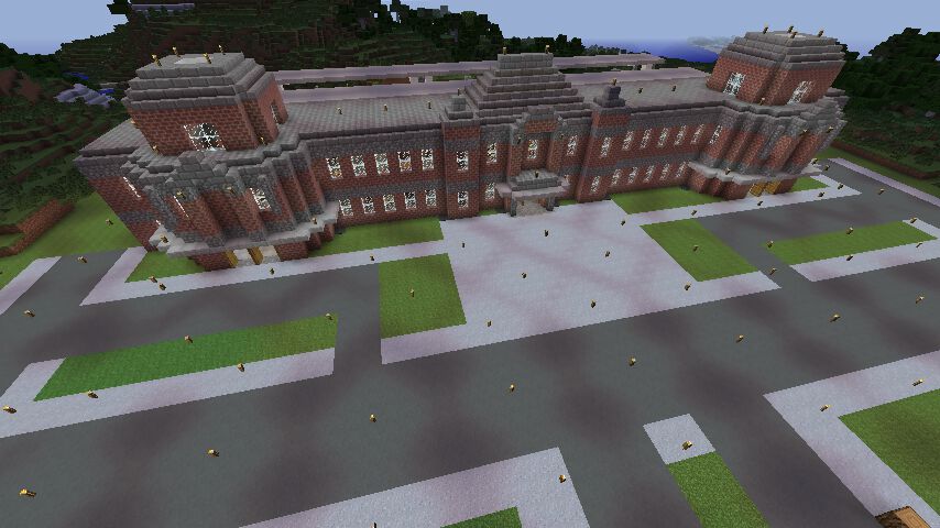 首都中央駅の前にでっかいビルを建てる Minecraft ぼちぼちブログ的備忘録