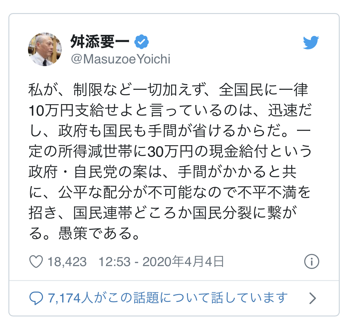 桝添さんTwitter