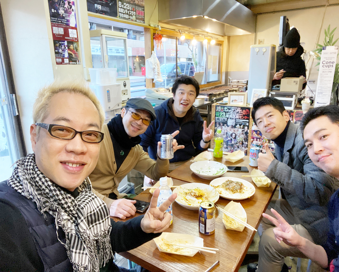 けんじ会の新年会はたこばさんで
