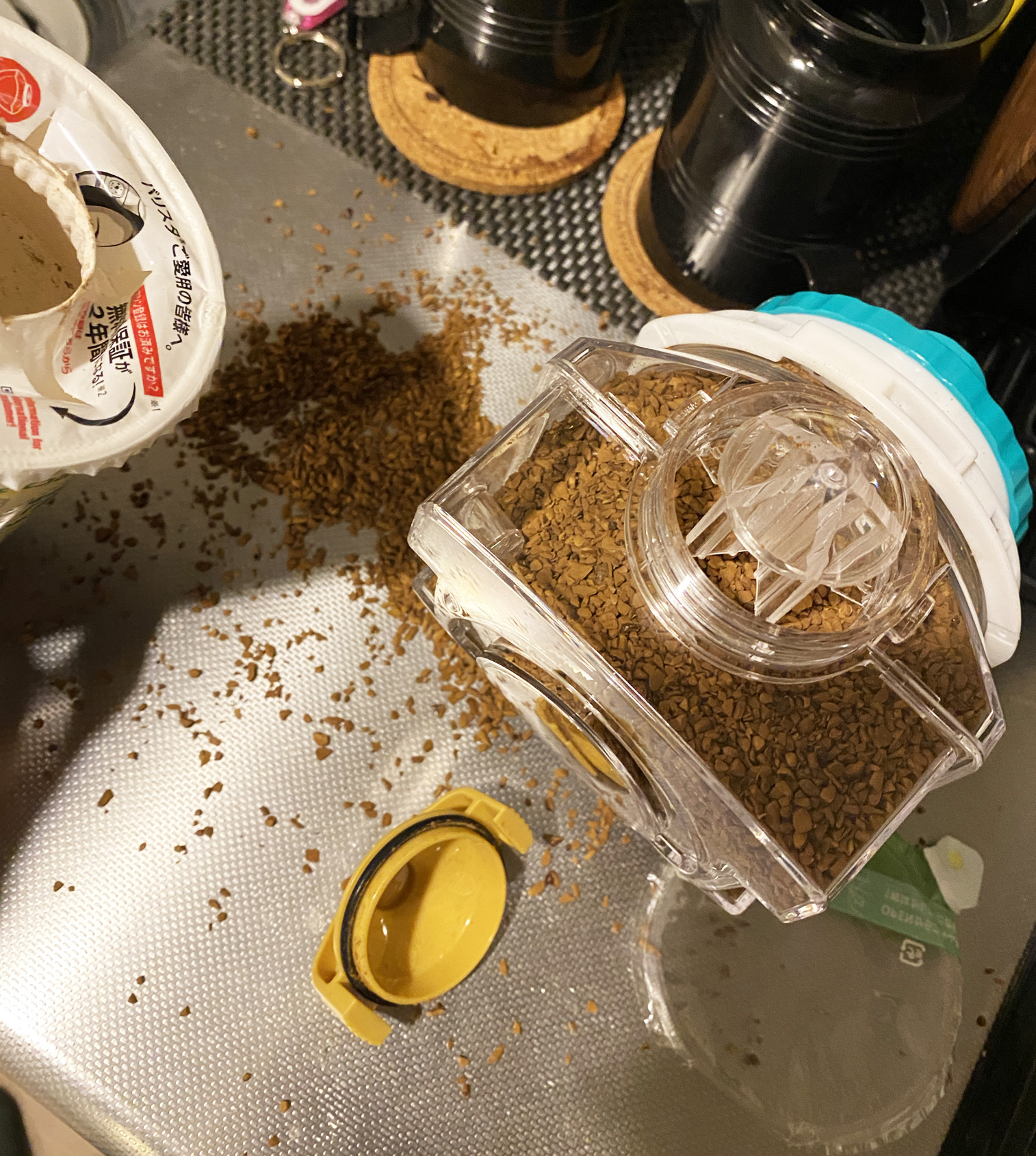 コーヒーこぼしてしもた。。の図