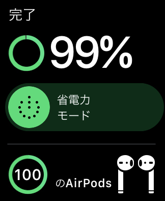 Apple Watchの充電画面
