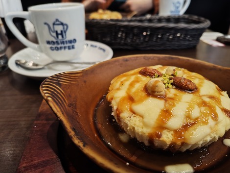 奈良の巨大イオンモールの星乃珈琲店にて焼きチーズケーキに舌鼓
