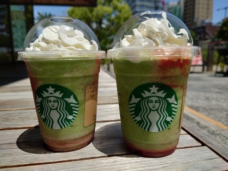 【期間限定】スタバ利休の杜で抹茶イチゴクリームフラペチーノ5月28日で終わってた.⁠·⁠´⁠¯⁠`⁠(⁠>⁠▂⁠<⁠)⁠´⁠¯⁠`⁠·⁠.