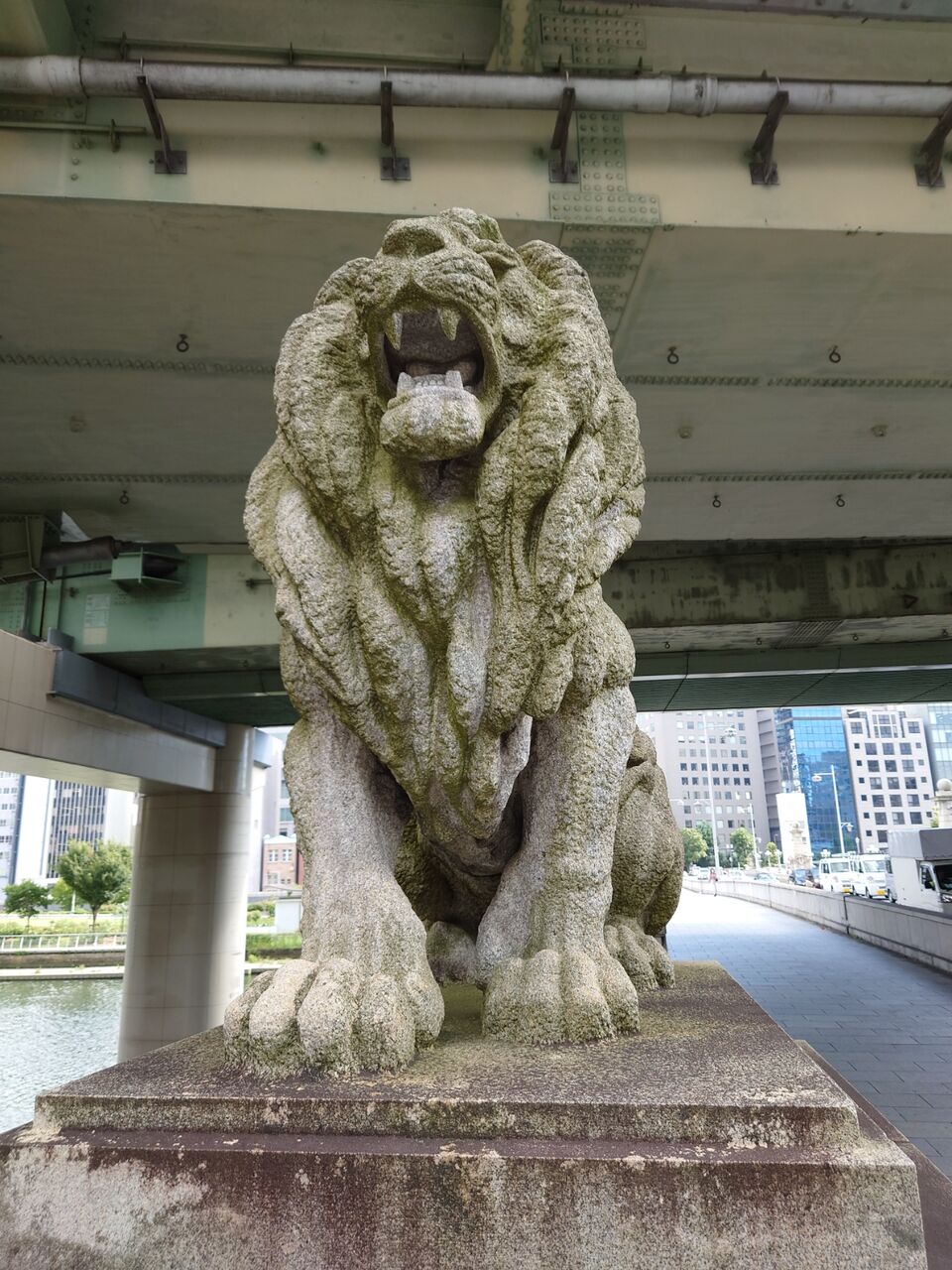 後ろ姿もぬかりなしの猛々しいライオン像 大阪ちょっとした広報部