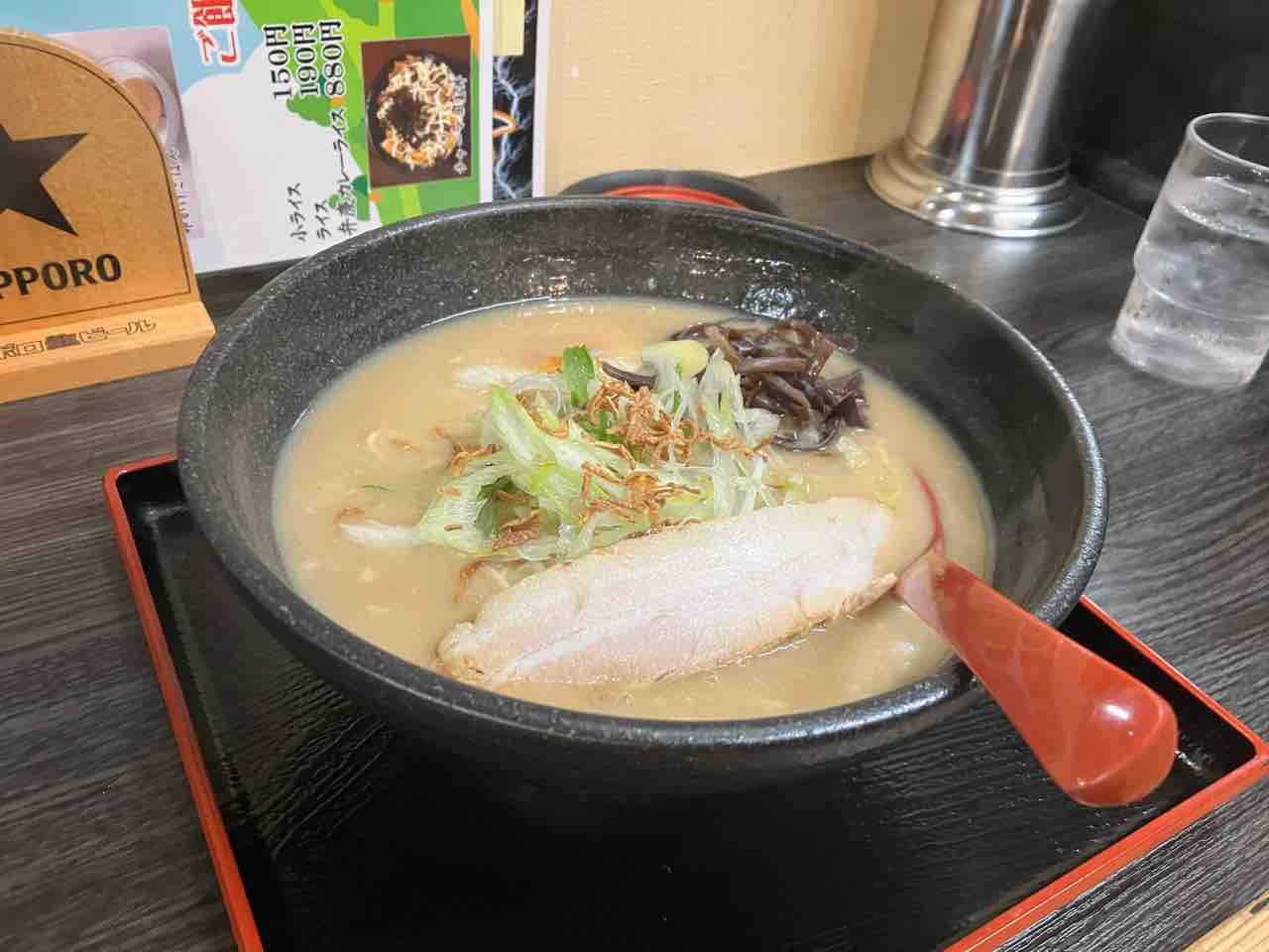 七飯町峠下にあるラーメン店「らーめん武蔵坊弁慶」さんに伺い 超濃厚