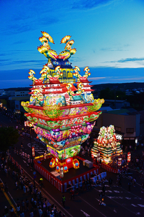 能代七夕天空の不夜城01