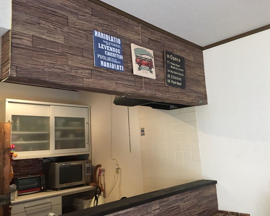 簡単 すのこリメイク カフェ風キッチン One S Happy Home 子育てママdiyのある暮らし