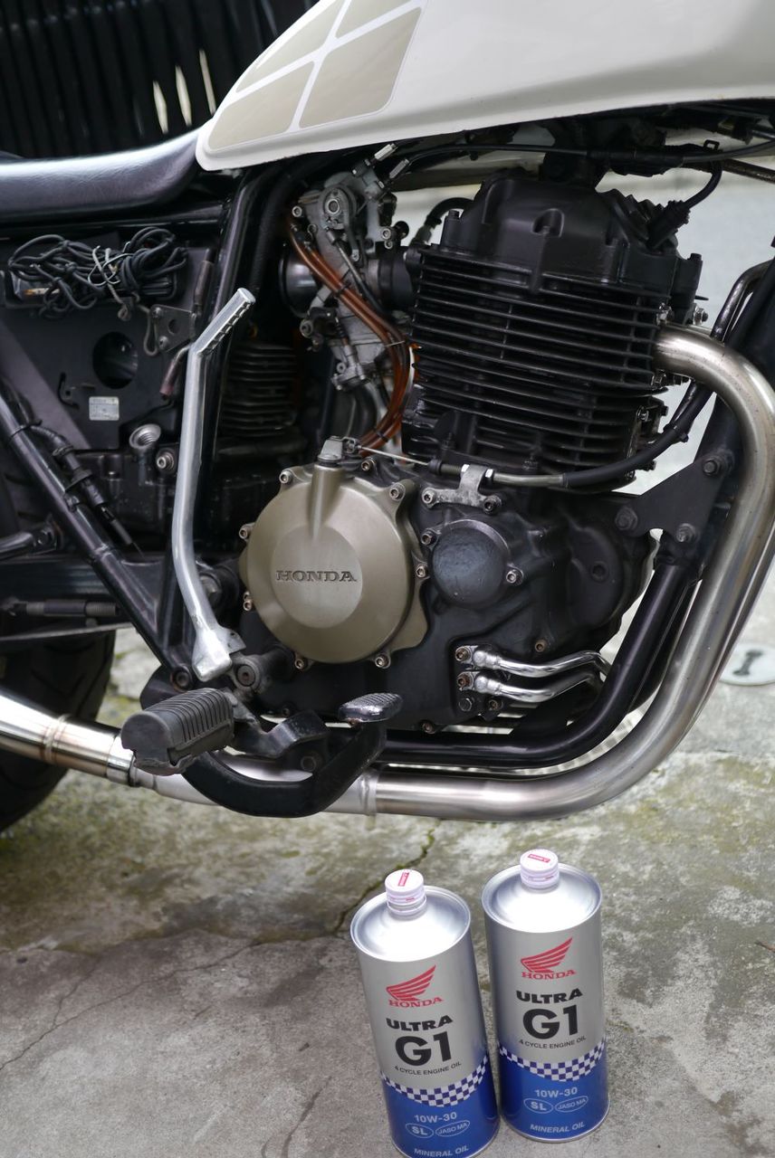 Cb400ss オイル交換 15 ながやまやがな