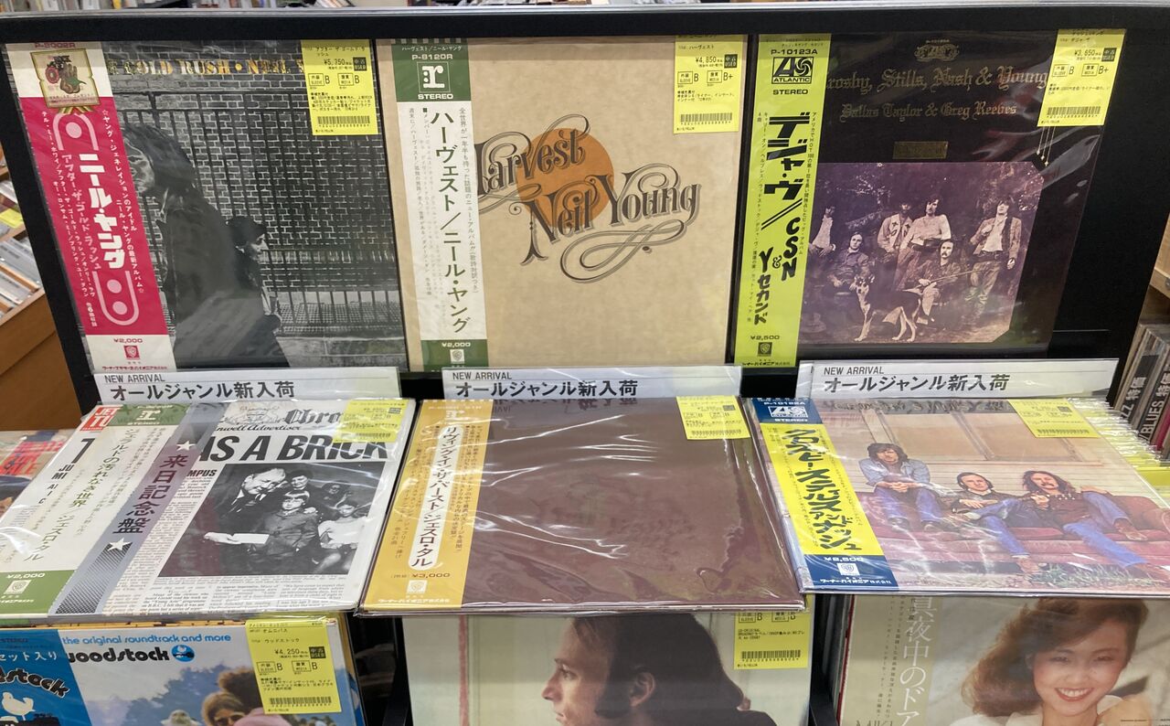 新着レコード情報！希少盤含むロック国内帯付中古レコードがまとまって