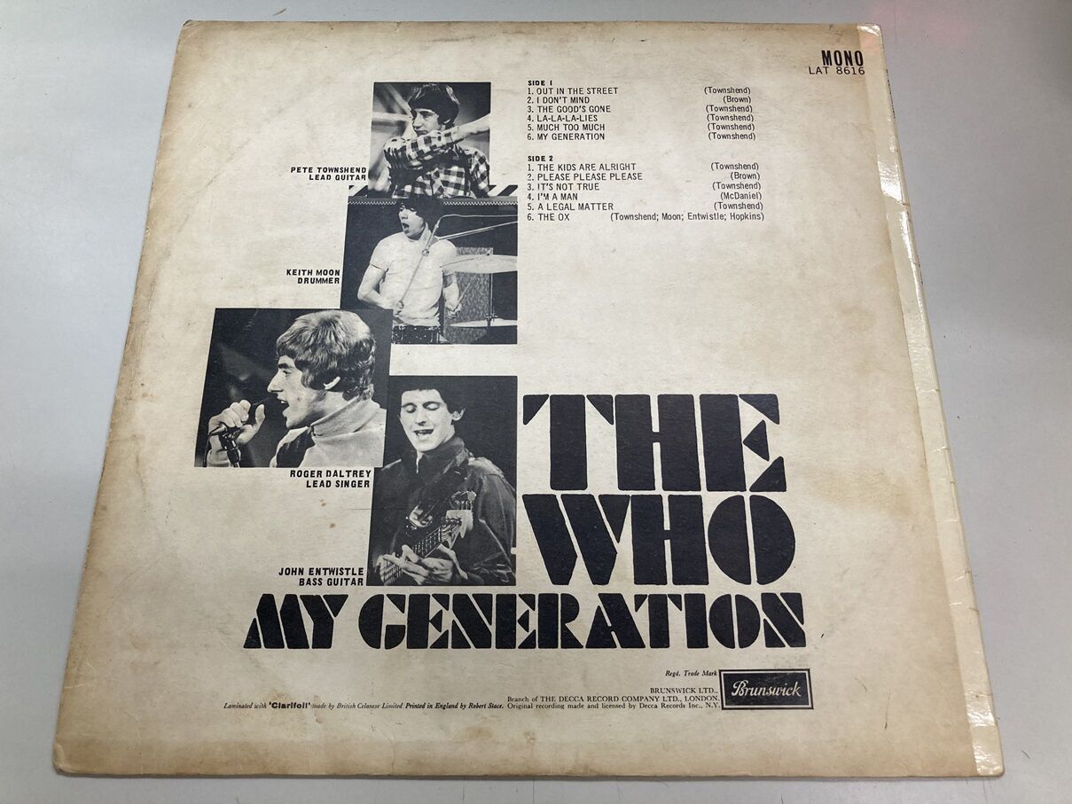 新着レコード情報~THE WHO『MY GENERATION』UKオリジナル盤 新着レコード情報~THE WHO『MY GENERATION』UKオリジナル盤