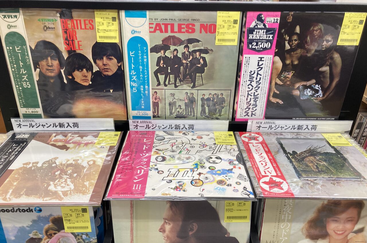 新着レコード情報！希少盤含むロック国内帯付中古レコードがまとまって