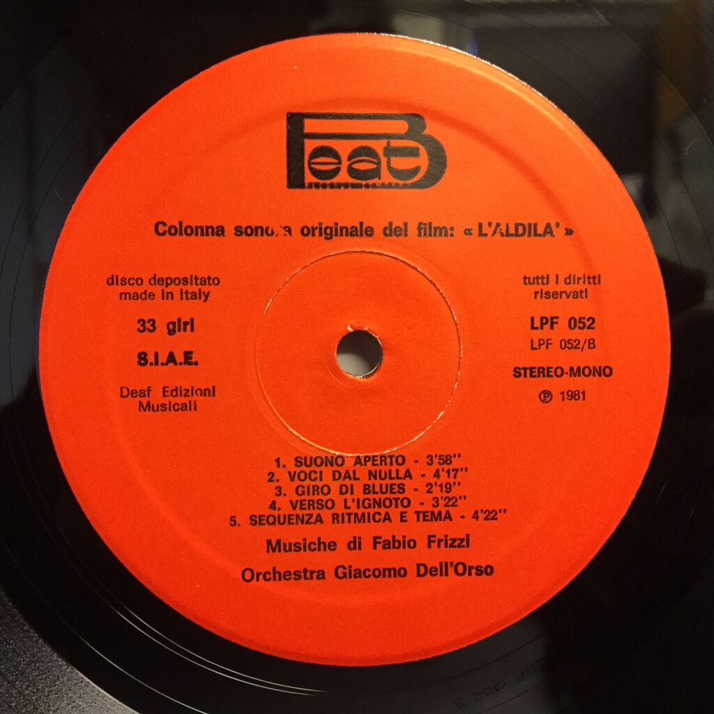 新着レコード情報 ORIGINAL SOUNDTRACK / L' ALDILA (LP