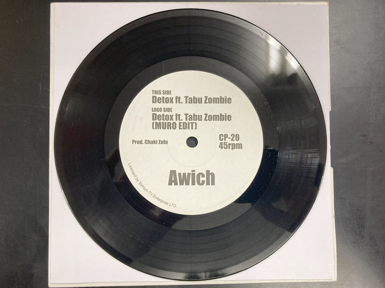 邦楽 7inch AWICH / Detox ft. Tabu Zombie 邦楽 7inch AWICH / Detox ft. Tabu Zombie 邦楽 7inch AWICH