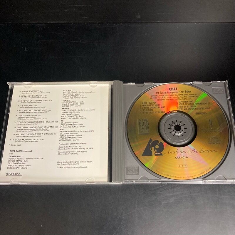 CHET BAKER チェット・ベイカー / CHET (24KARAT GOLD CD/ANALOGUE 