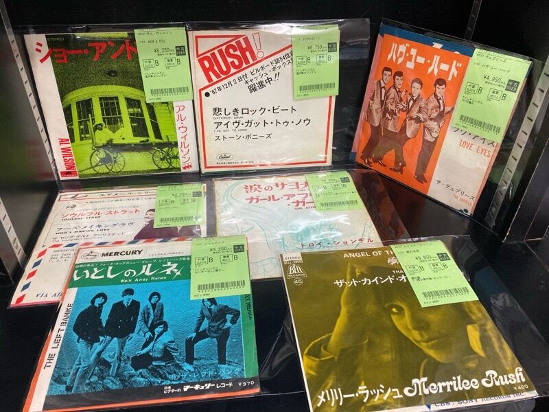 中古小傷有り、レンタルショップ購入　CD アルバム　シングル　まとめ売り　セット 中古品入荷情報 稀少7インチシングルまとめて入荷しました