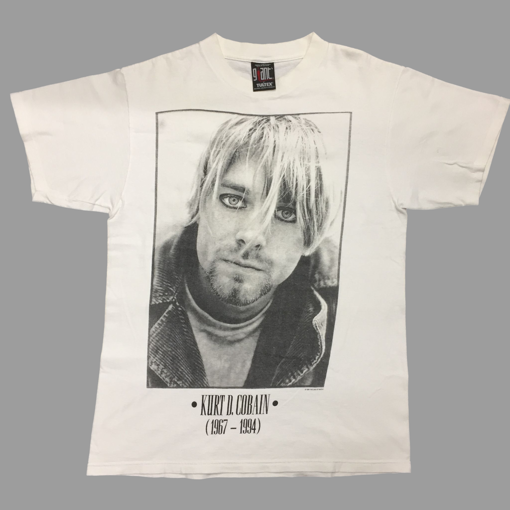 古着】 90'S VINTAGE!! NIRVANA KURT COBAIN MEMORIAL WHITE GIANT BY