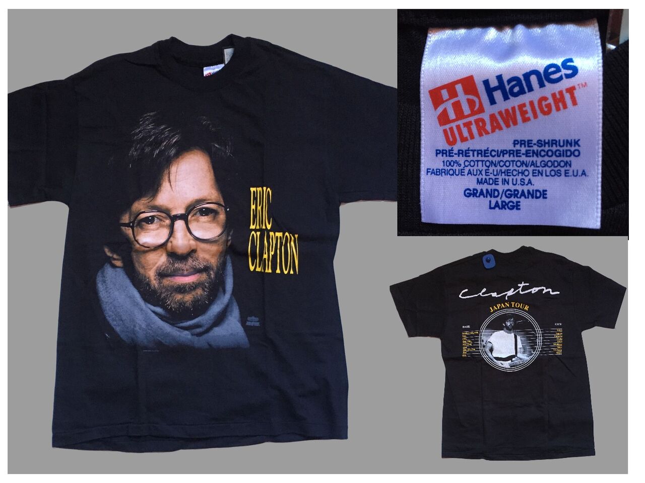 1994 Eric Clapton Portrait Tee Vintage 1990s Hanes