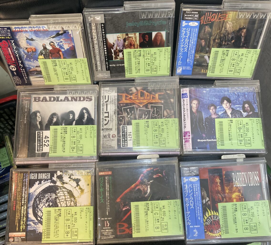 HEAVY METAL,HARD ROCK国内廃盤,旧規格CD中心に入荷です
