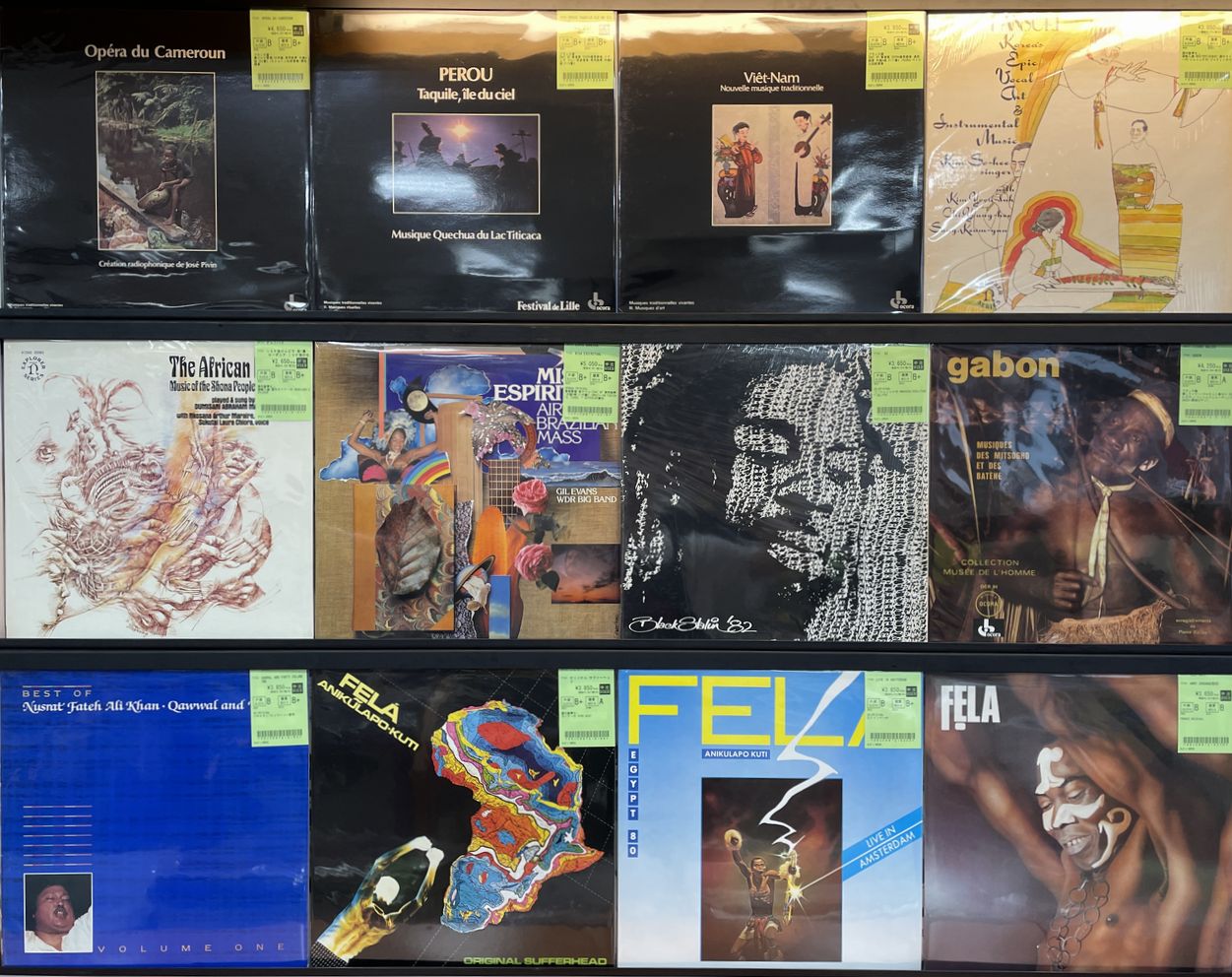6/14(日)【WORLD中古レコード】OCORA現地録音シリーズ、フェラ・クティ