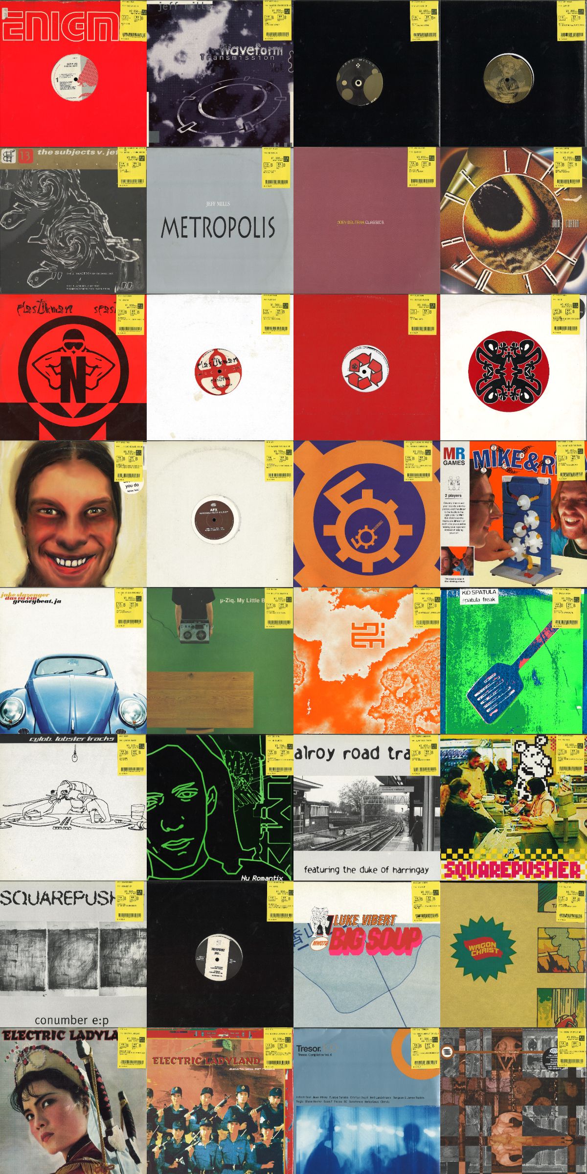 TECHNO】レコード大量入荷！JEFF MILLS,PLASTIKMAN,APHEX TWIN,μ-ZIQ