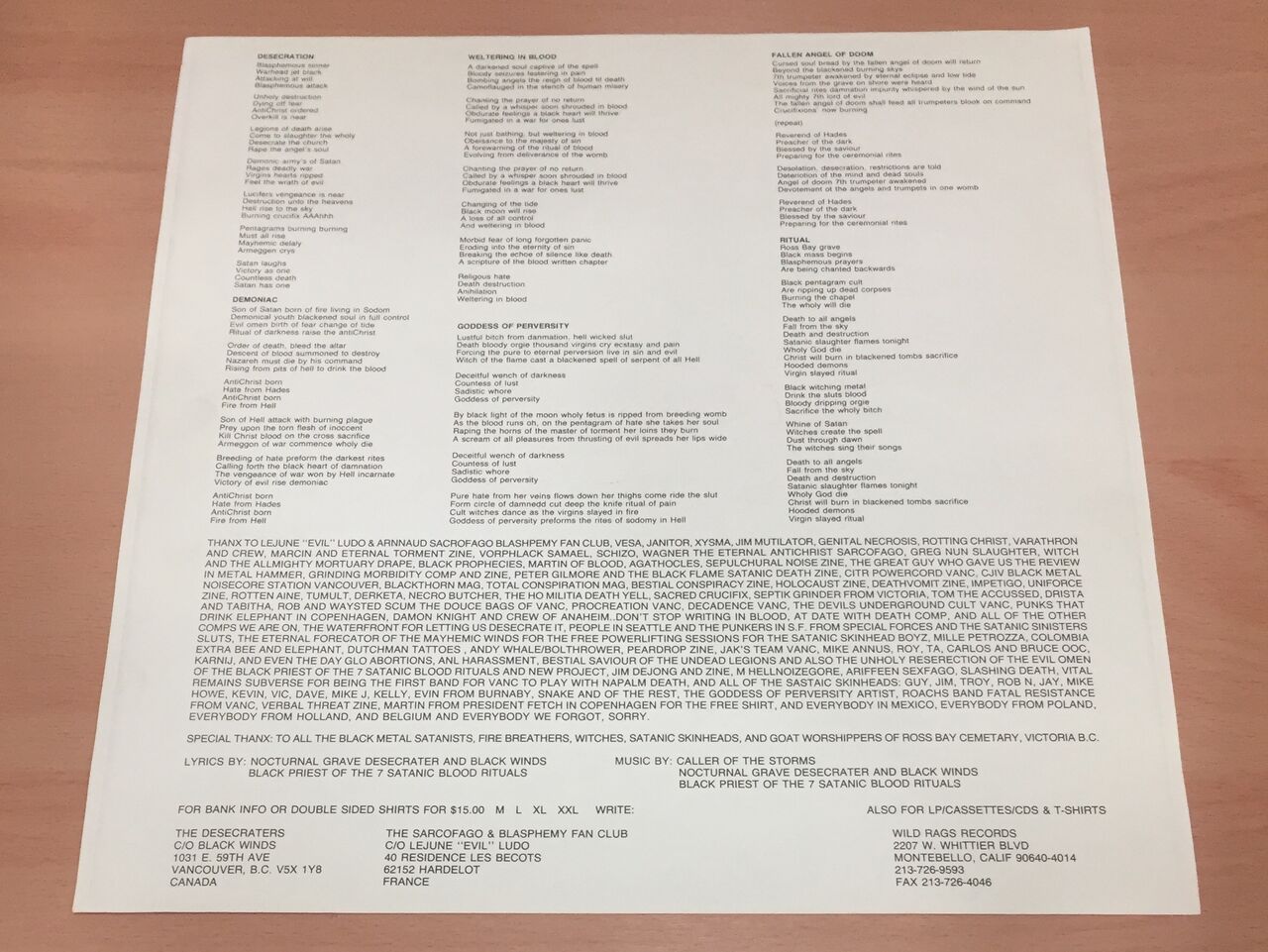 METAL】稀少LP BLASPHEMY 