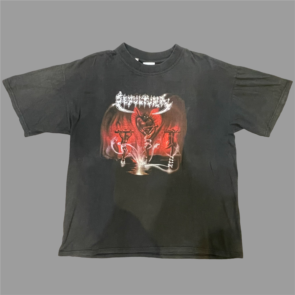 古着】XLサイズ 90'S VINTAGE‼ METAL Tee (SEPULTURA,DARK FUNERAL