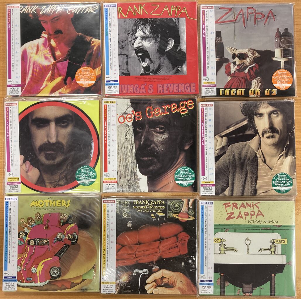 11/26(水) FRANK ZAPPAの紙ジャケット約40タイトル入荷しました