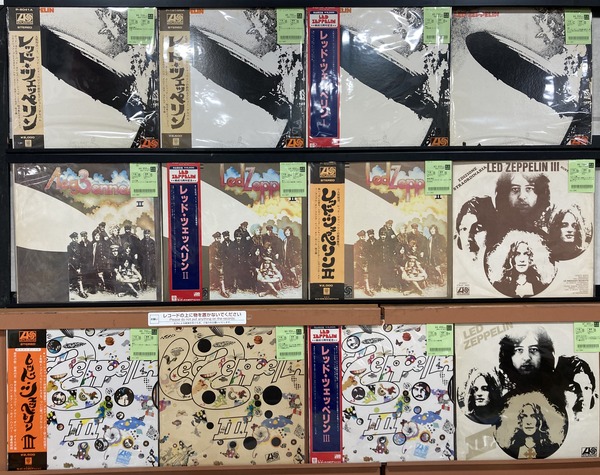 LED ZEPPELIN Ⅰ,Ⅱ,Ⅲ 帯デザイン違いや各国盤など中古レコードまとめ